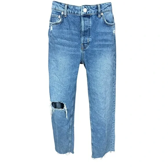 RAILS The Topanga High Rise Straight Leg Distressed Ripped Jeans Womens Size 29 - Picture 2 of 13